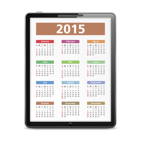 2015 kalender — Stockvector