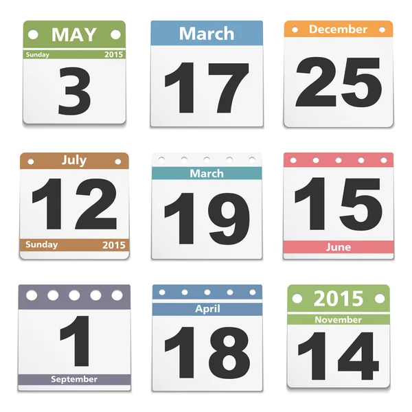 Pages de calendrier — Image vectorielle