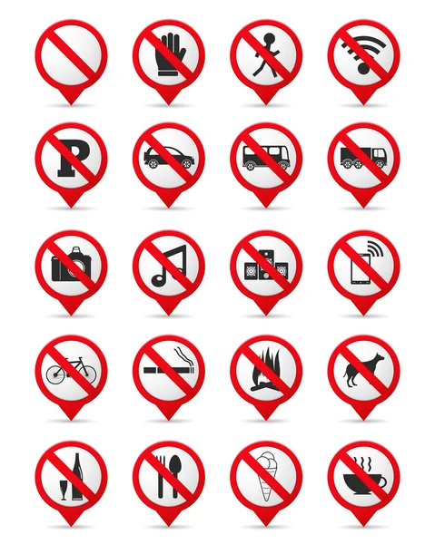 Prohibition Signs — Stock Vector