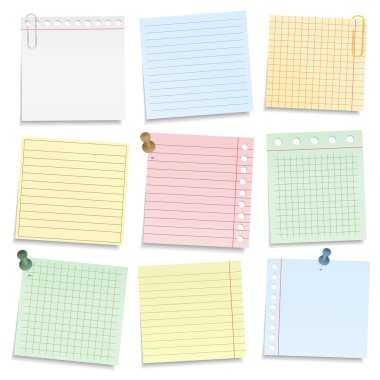 Colored Notebook Paper clipart