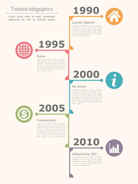 Tijdlijn infographics — Stockvector