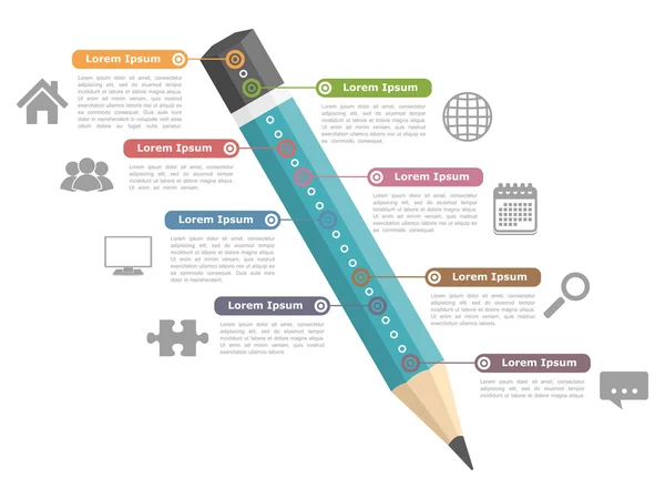 Infográficos educação — Vetor de Stock