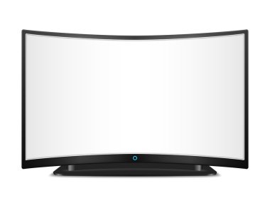 TV with Curved Screen clipart