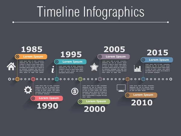 Infographics časové osy — Stockový vektor