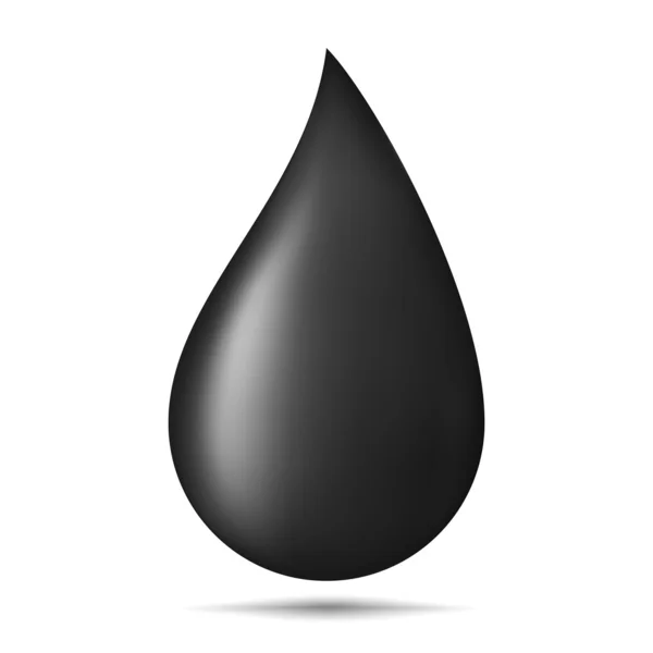 Black Oil Drop — Stock Vector