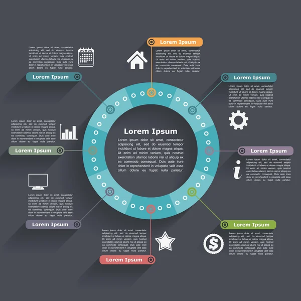 Infografiki koło — Wektor stockowy