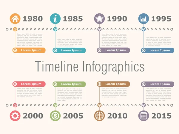 Infographie chronologique — Image vectorielle