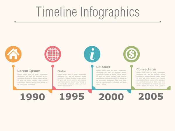 Infographics χρονοδιάγραμμα — Διανυσματικό Αρχείο