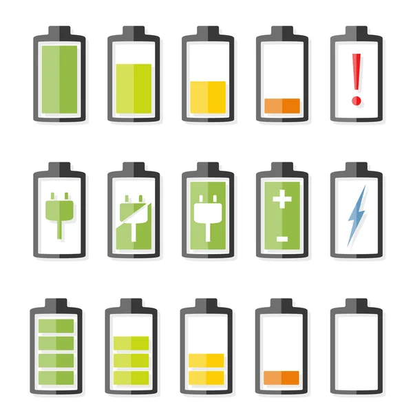 Battery Icons — Stock Vector