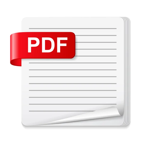 Ikona pliku PDF — Wektor stockowy