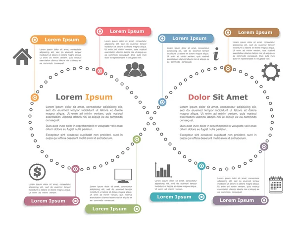 Modelo de design com forma infinita — Vetor de Stock