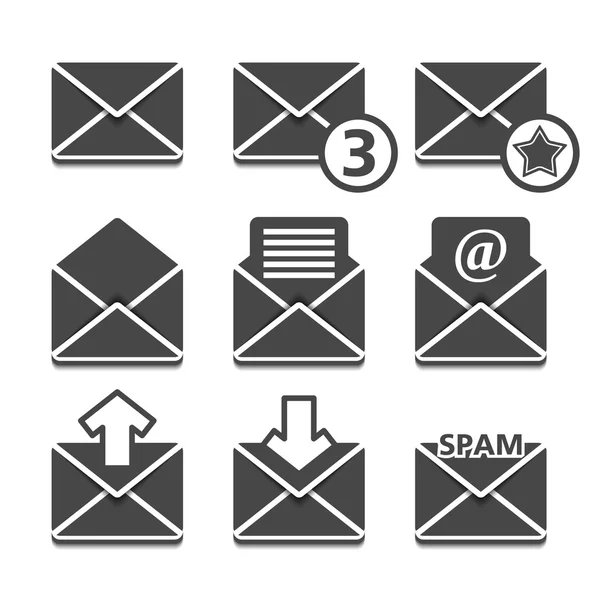 Iconos de correo — Vector de stock