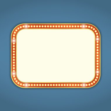 Retro afiş ışıklar ile