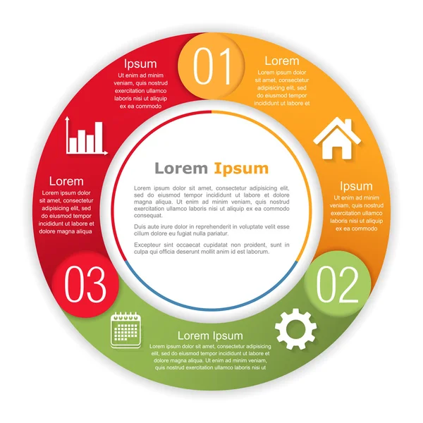 Plantilla de infografías círculo — Vector de stock