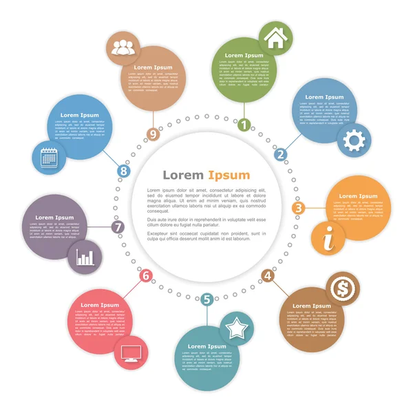 Circle Diagram Template — Stock Vector