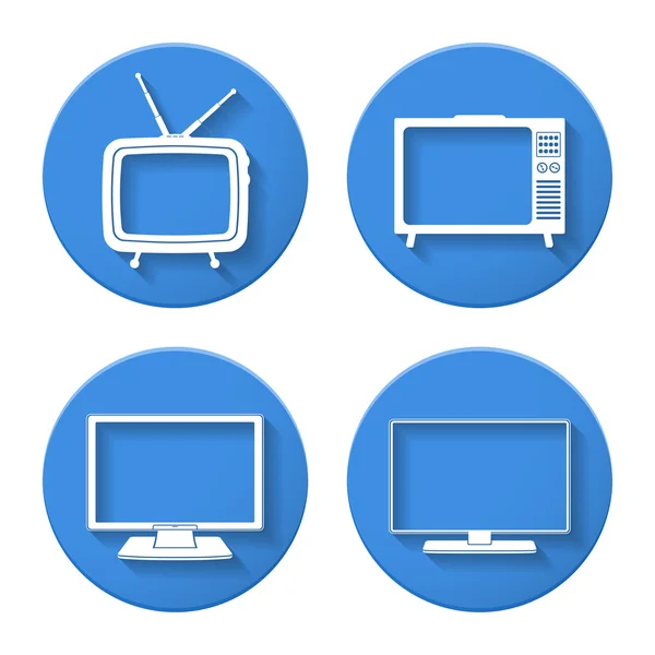 Iconos de televisión — Vector de stock