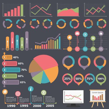 iş Infographic elemanları
