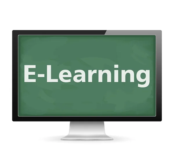 E-learning — Vettoriale Stock