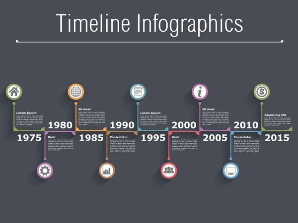 Часова шкала інфографіки — стоковий вектор