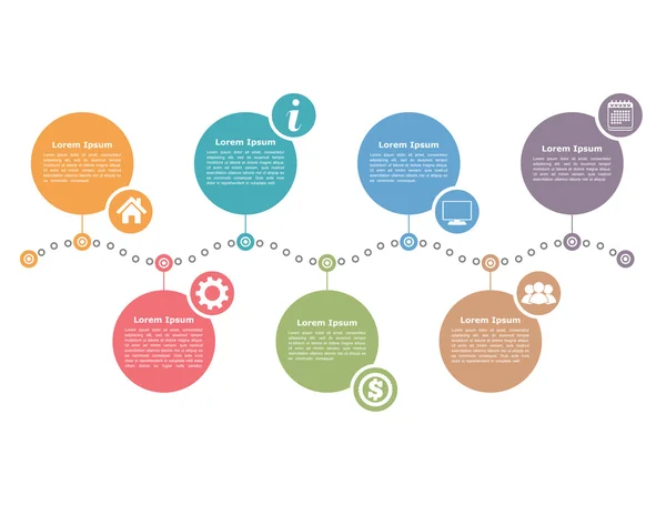 Infografik zur Zeitleiste — Stockvektor