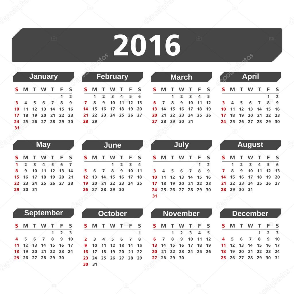 16 Calendar Stock Vector Image By C Human 306 16 Calendar Stock Vector Image By C Human 306