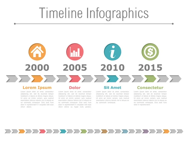 Infografik zur Zeitleiste — Stockvektor