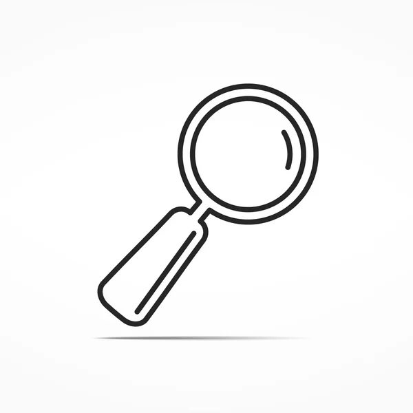 Magnifying Glass Line Icon — Stock Vector