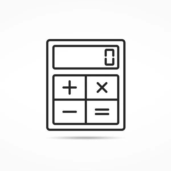 Calculator lijn pictogram — Stockvector