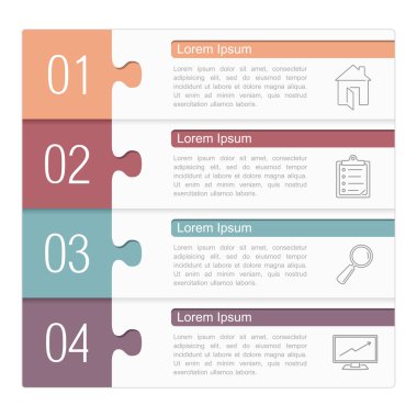 puzzle parçaları tasarım şablonu