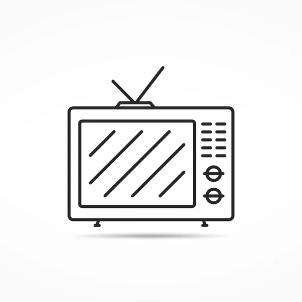 Icono de línea retro tv — Vector de stock
