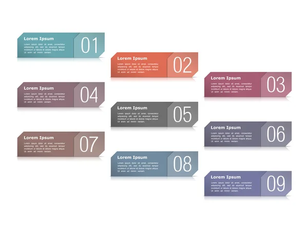 Éléments de conception avec numéros — Image vectorielle