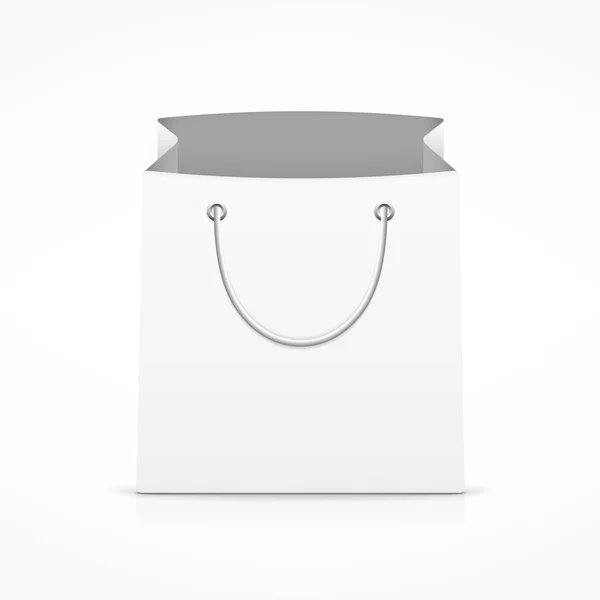 Fehér bevásárló táska — Stock Vector