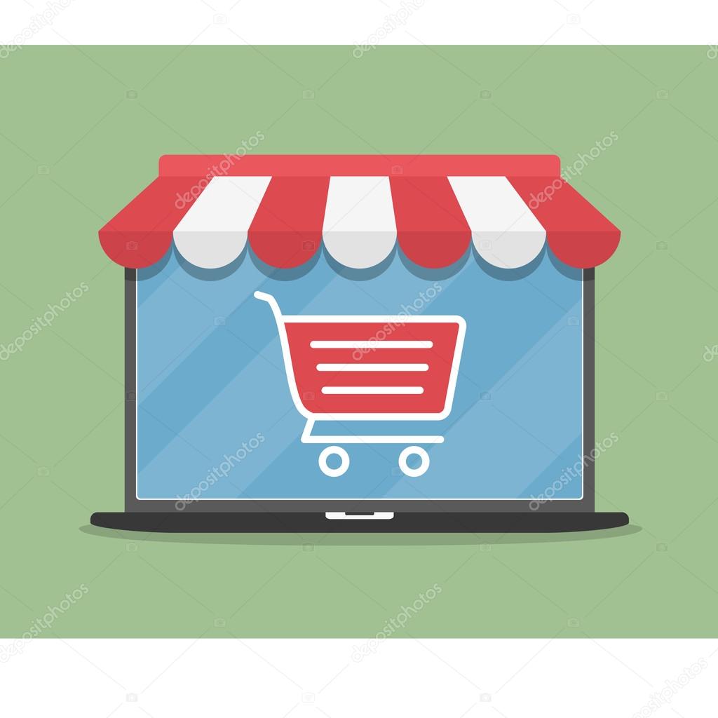 Online Store in Laptop