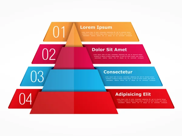 Modello grafico a piramide — Vettoriale Stock