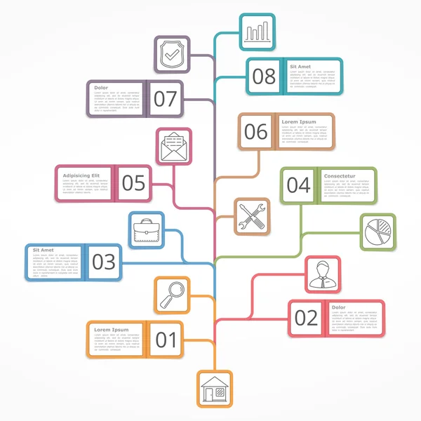 Strom diagramu Templ — Stockový vektor