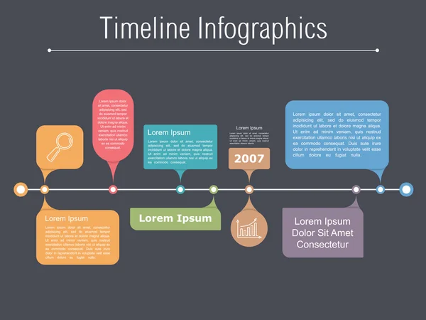 Timeline Elements Set — Stock Vector