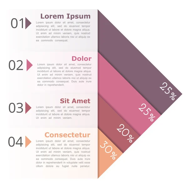 Quatro opções de infográficos —  Vetores de Stock