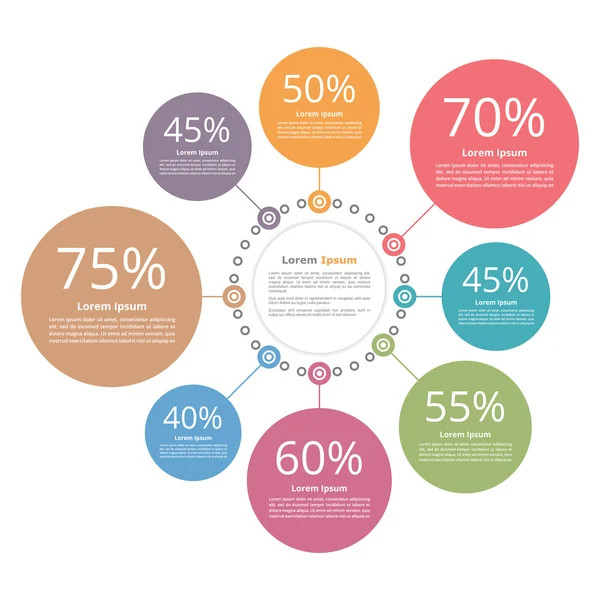 Modelo de diagrama circular — Vetor de Stock