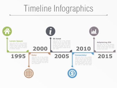 zaman çizelgesi infographics şablonu