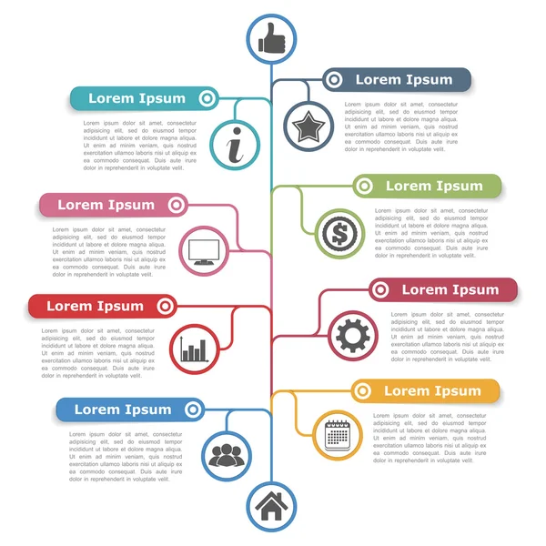 Modello di diagramma ad albero — Vettoriale Stock