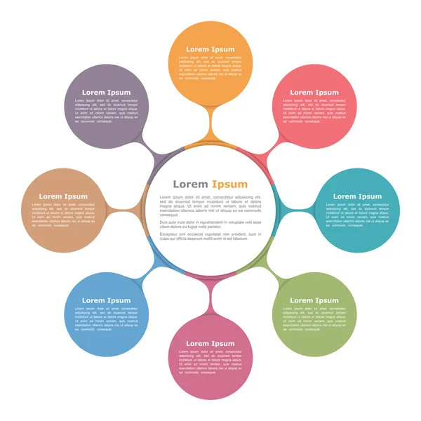 Modelo de diagrama circular —  Vetores de Stock