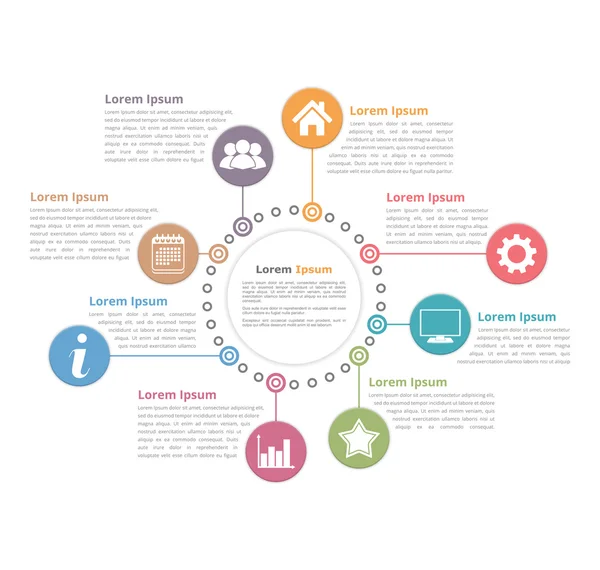 Circle Diagram Template — Stock Vector