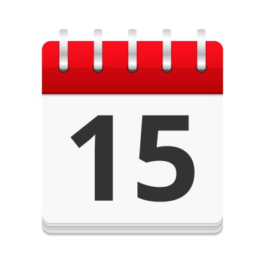 Kırmızı takvim simgesini