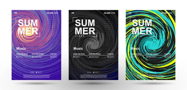 Music Covers. Swirling tornado of vibrant colors. Spinning splash of paint. Club party flyer. Poster, presentation, brochure, banner, poster design. — Stock Vector