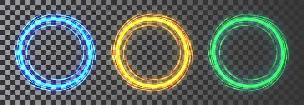 Parlak daire seti. Parlak girdap. Zarif bir parlama çemberi. Parçacık kıvılcımı. Uzay tüneli. Parlak denizanası. Renkli elips. Parlak küre.