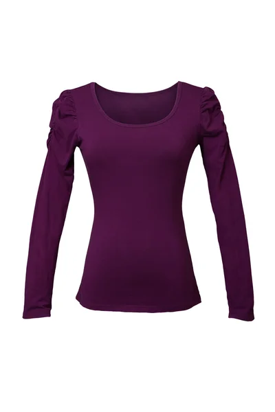 Фиолетовая блузка изолирована на белом — стоковое фото