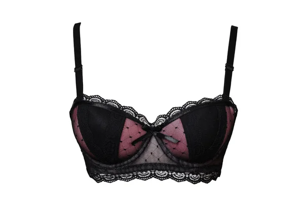 Black lace bra — Stock Photo, Image