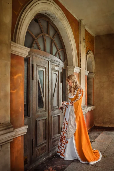Signora in costume medievale — Foto Stock
