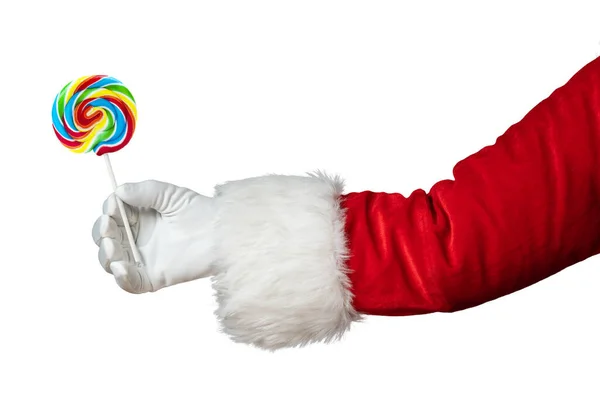 Papai Noel mão isolada no fundo branco — Fotografia de Stock