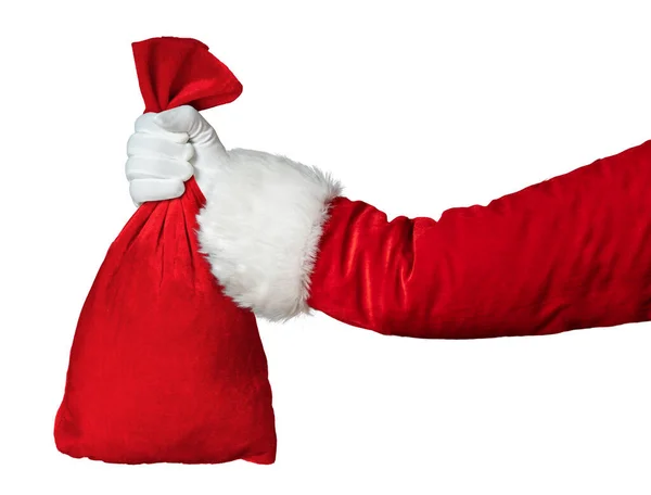 Weihnachtsmann Hand isoliert auf weißem Hintergrund — Stockfoto